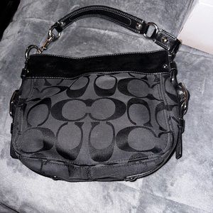 Black coach shoulder bag